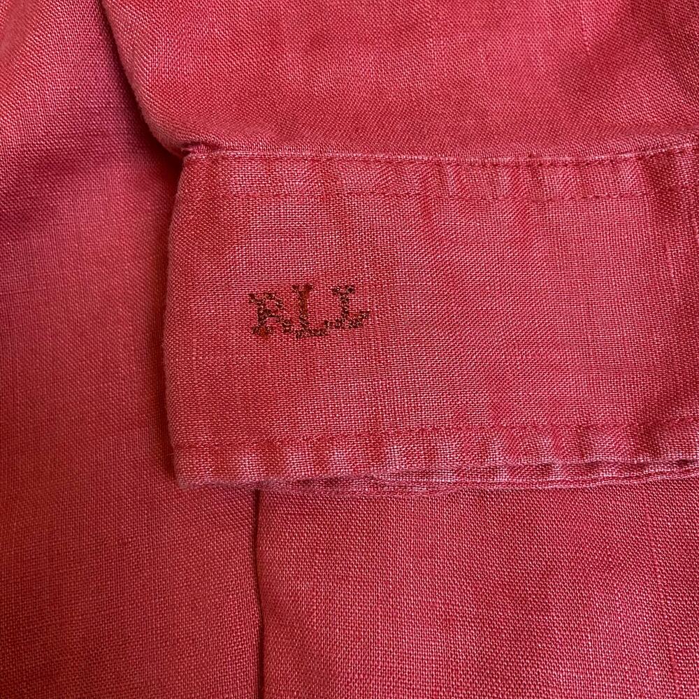 Ralph Lauren Women's 100% Linen Red Pintuck Mandarin Collar Blouse Top Size 2X - Picture 12 of 12